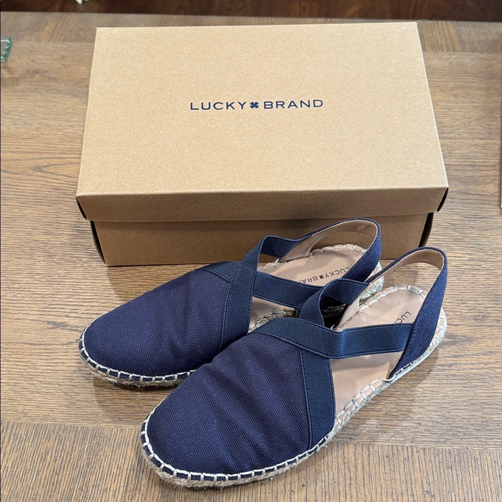 Lucky Brand Dark Blue Espadrille Sandals